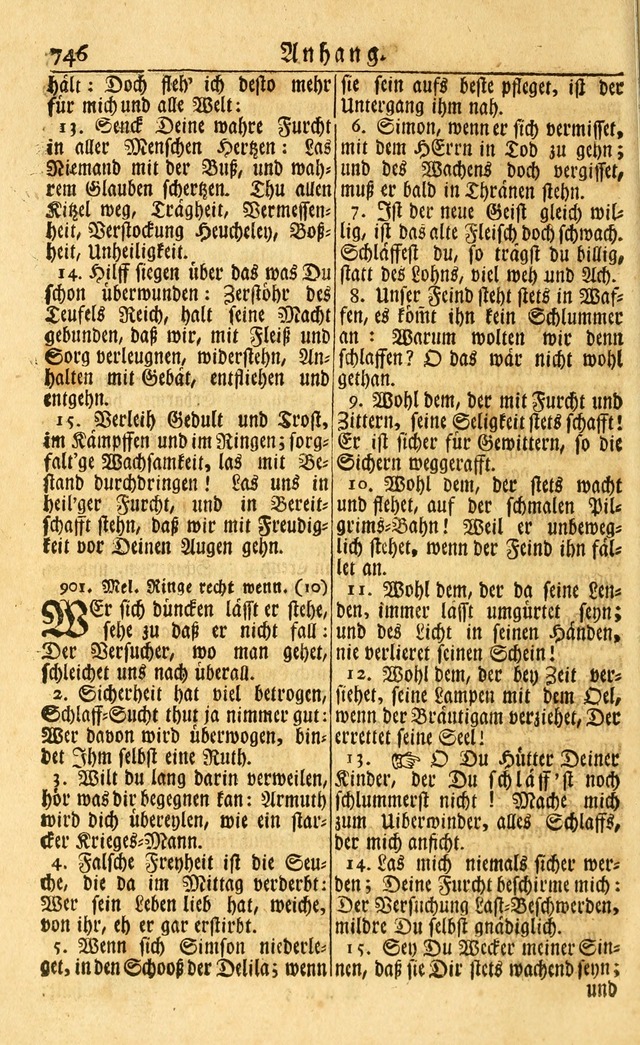 Neu-Eingerichtetes Gesang-Buch in Sich Haltend eine Sammlung (mehrentheils alter) Schöner lehr-reicher underbailicher Lieder... page 752