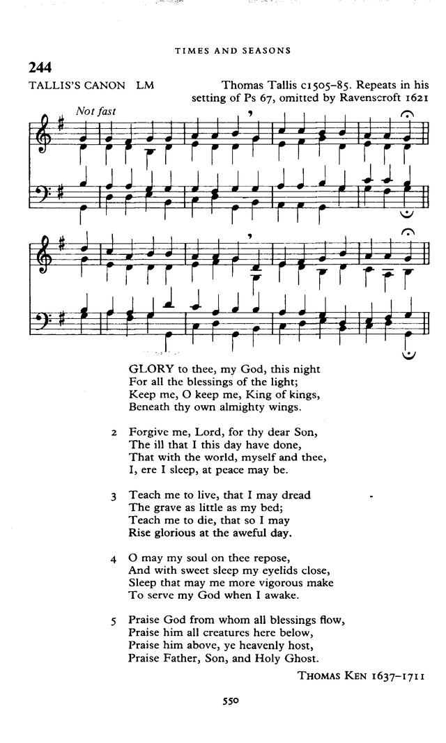 The New English Hymnal page 551