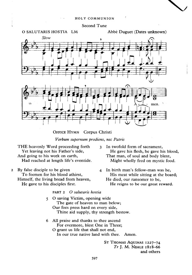 The New English Hymnal page 598
