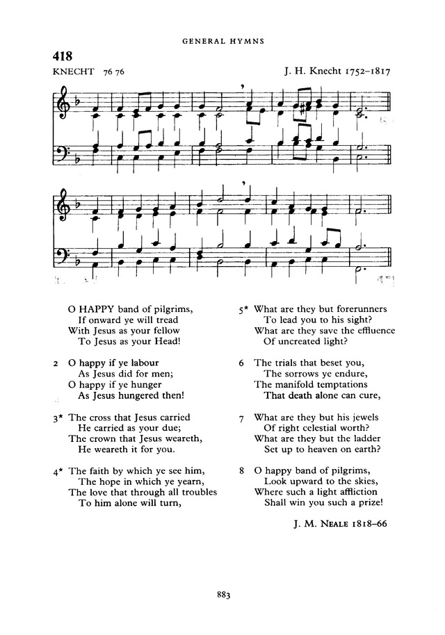 The New English Hymnal page 884