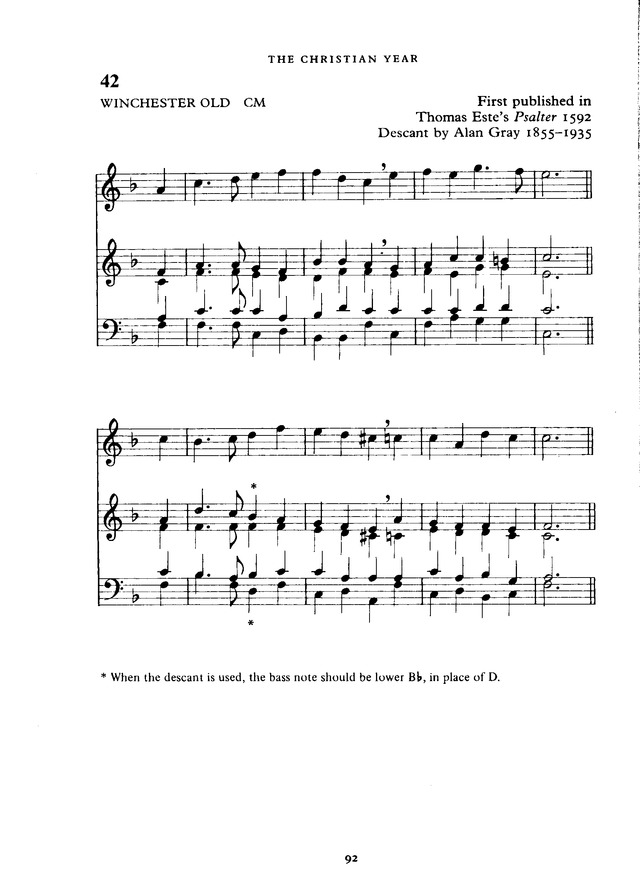 The New English Hymnal page 92