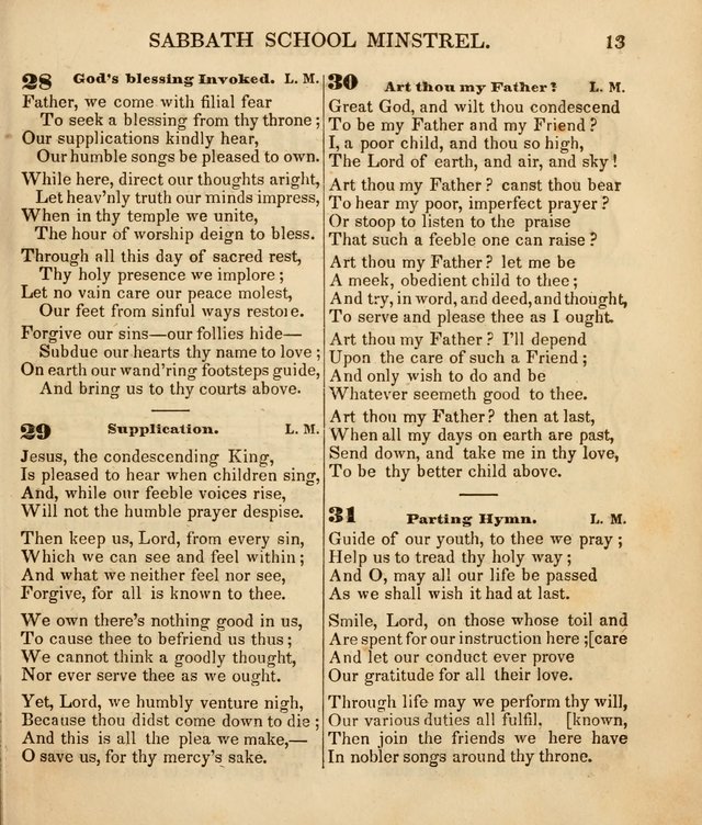 The New England Sabbath School Minstrel: a collection of music and hymns adapted to sabbath schools, families, and social meetings page 15