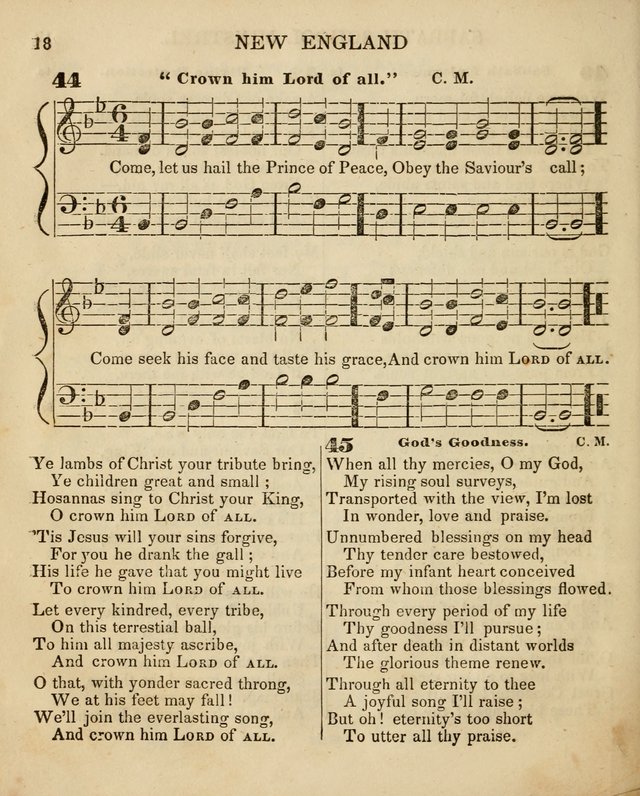 The New England Sabbath School Minstrel: a collection of music and hymns adapted to sabbath schools, families, and social meetings page 20