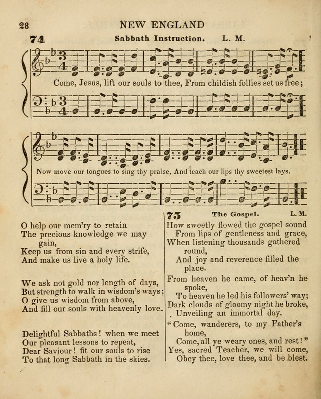 The New England Sabbath School Minstrel: a collection of music and hymns adapted to sabbath schools, families, and social meetings page 30