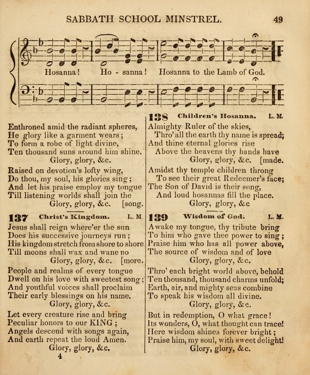 The New England Sabbath School Minstrel: a collection of music and hymns adapted to sabbath schools, families, and social meetings page 51