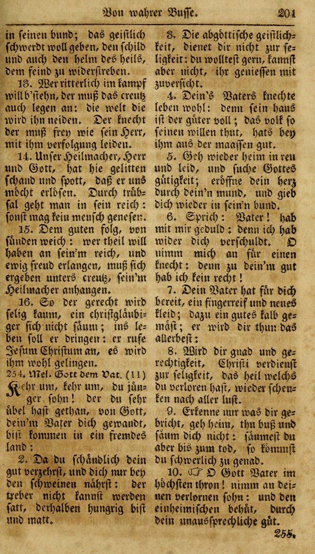 Neueingerichtetes Gesang-Buch, enthaltend eine Sammlung (mehrentheils alter) erbaulicher Lieder,  nach den Hauptstücken der christlichen Lehre und Glaubens eingetheilet page 219