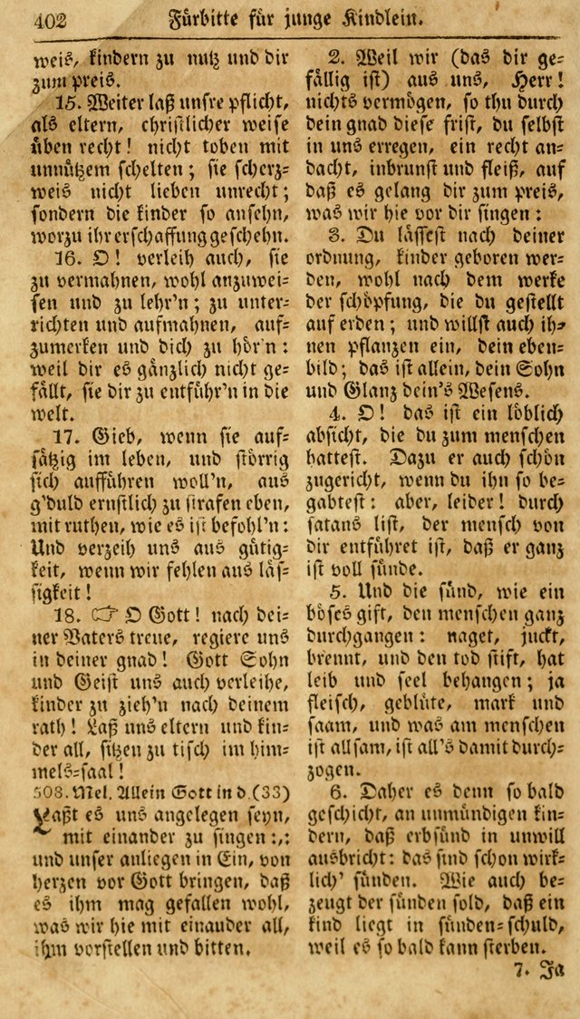 Neueingerichtetes Gesang-Buch, enthaltend eine Sammlung (mehrentheils alter) erbaulicher Lieder,  nach den Hauptstücken der christlichen Lehre und Glaubens eingetheilet page 420