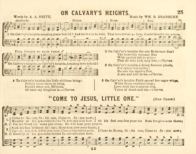 The New Golden Chain of Sabbath School Melodies: containing every piece (music and words) of the golden chain, with abot third additional page 25