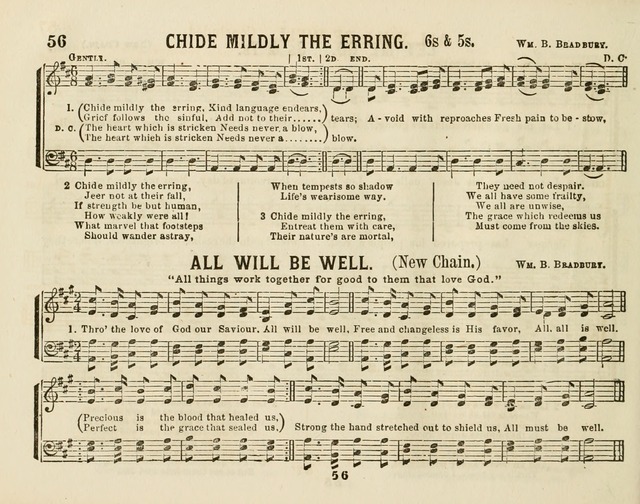 The New Golden Chain of Sabbath School Melodies: containing every piece (music and words) of the golden chain, with abot third additional page 56