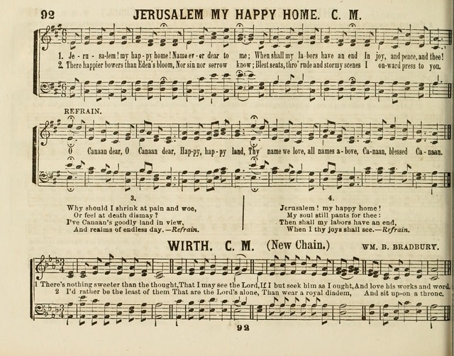 The New Golden Chain of Sabbath School Melodies: containing every piece (music and words) of the golden chain, with abot third additional page 92