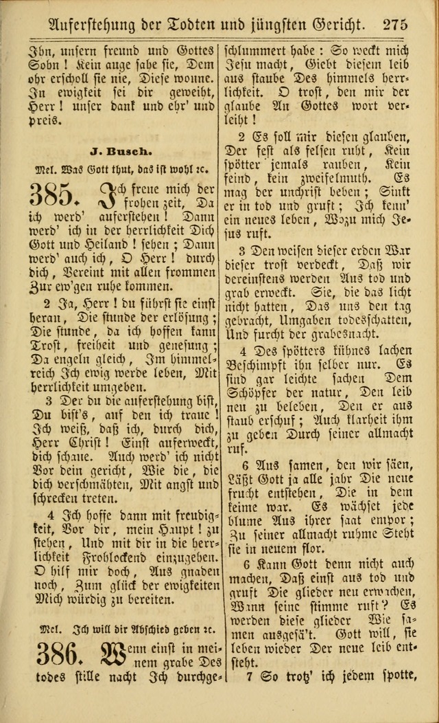 Neuestes Gemeinschaftliches Gesangbuch: zum gotttesdienstlichen Gebrauch der Lutherischen und Reformierten Gemeinden in Nord-Amerika: eine sammlung von 652 liedern mit dem dazu gehörigen anhang... page 277