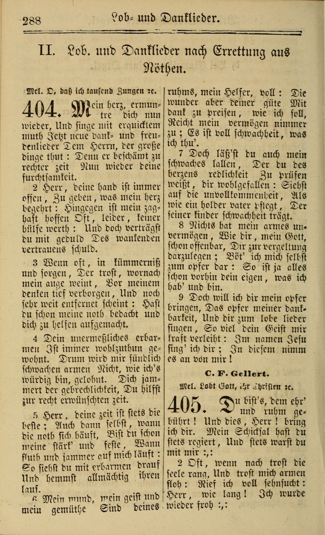 Neuestes Gemeinschaftliches Gesangbuch: zum gotttesdienstlichen Gebrauch der Lutherischen und Reformierten Gemeinden in Nord-Amerika: eine sammlung von 652 liedern mit dem dazu gehörigen anhang... page 290