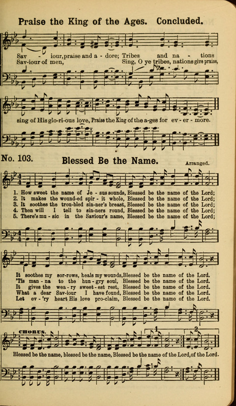 The New Gospel Song Book: A Rare Collection of Songs designed for Christian Work and Worship page 103