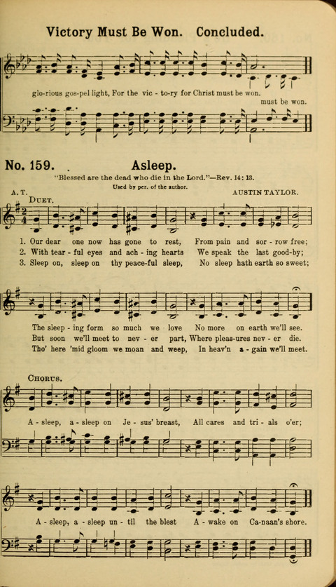 The New Gospel Song Book: A Rare Collection of Songs designed for Christian Work and Worship page 159