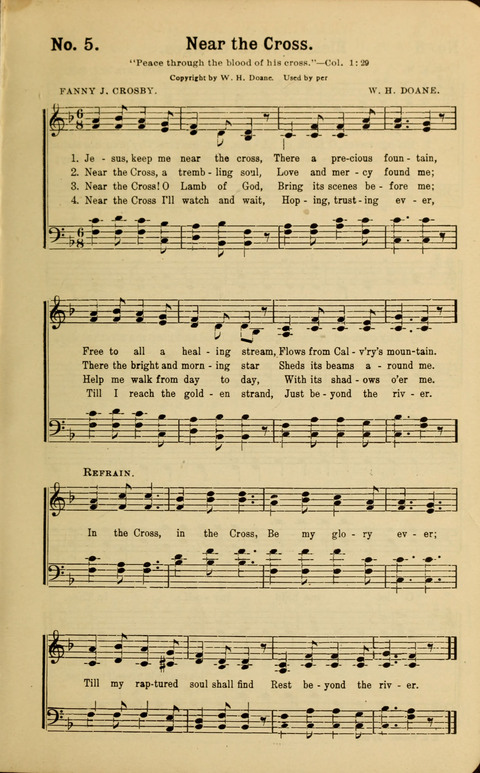 The New Gospel Song Book: A Rare Collection of Songs designed for Christian Work and Worship page 5