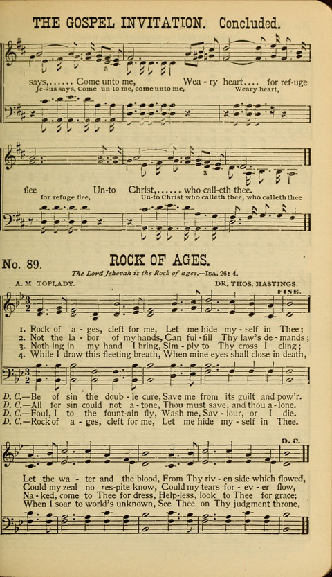 The New Gospel Song Book: A Rare Collection of Songs designed for Christian Work and Worship page 89