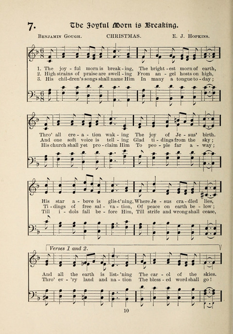 The New Hosanna: A book of Songs and Hymns for The Sunday-school and The Home page 10