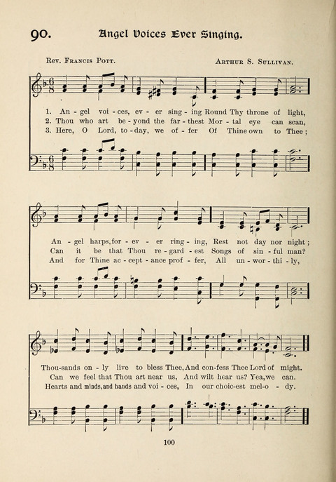 The New Hosanna: A book of Songs and Hymns for The Sunday-school and The Home page 100