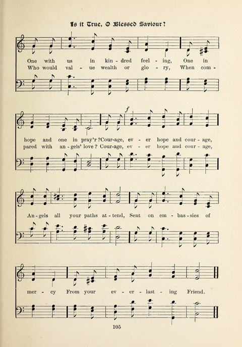 The New Hosanna: A book of Songs and Hymns for The Sunday-school and The Home page 105