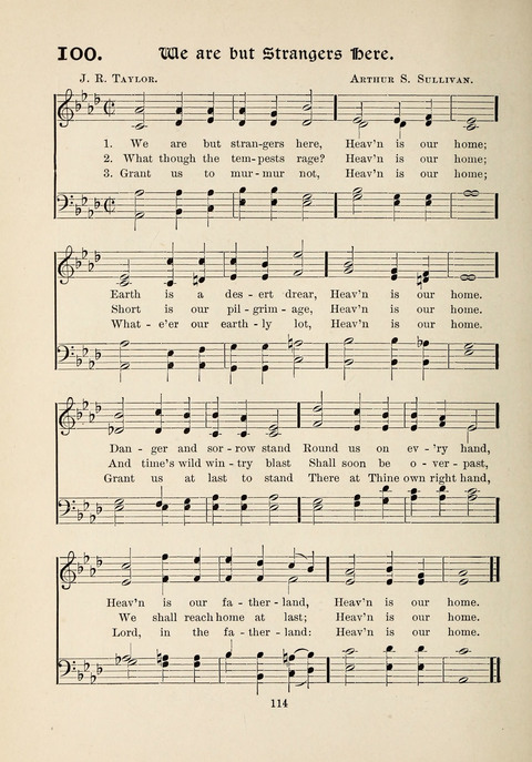 The New Hosanna: A book of Songs and Hymns for The Sunday-school and The Home page 114