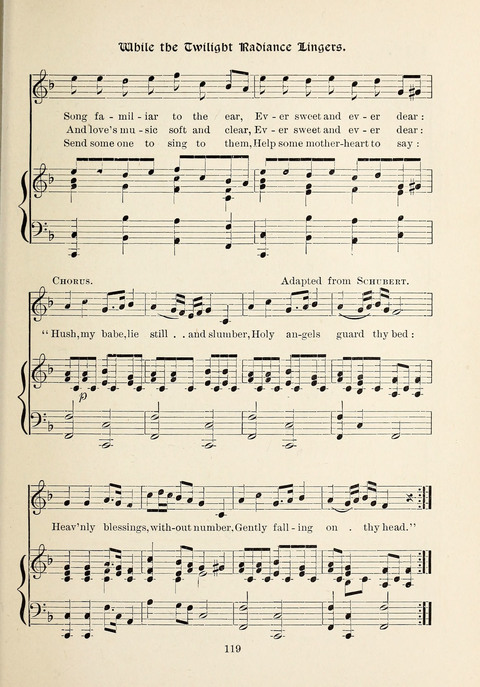 The New Hosanna: A book of Songs and Hymns for The Sunday-school and The Home page 119