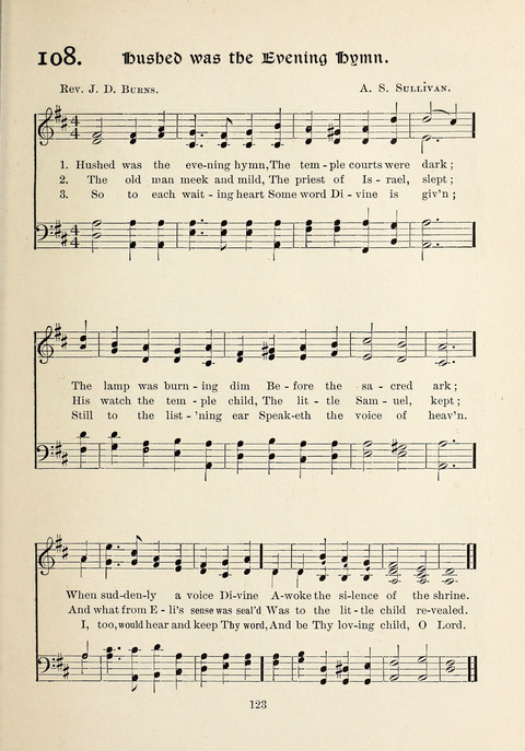 The New Hosanna: A book of Songs and Hymns for The Sunday-school and The Home page 123