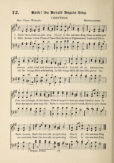 The New Hosanna: A book of Songs and Hymns for The Sunday-school and The Home page 16