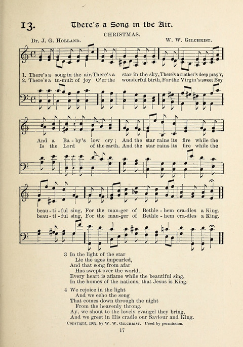 The New Hosanna: A book of Songs and Hymns for The Sunday-school and The Home page 17