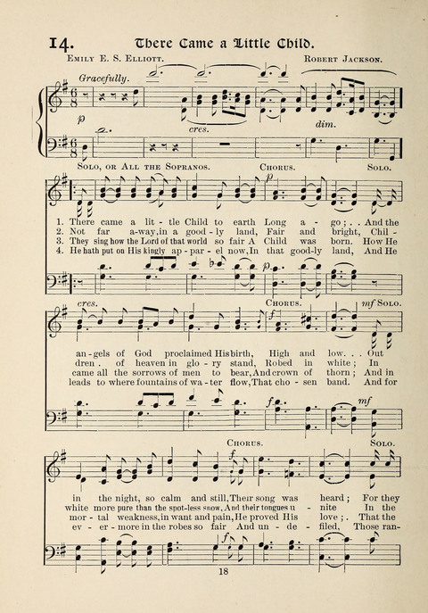 The New Hosanna: A book of Songs and Hymns for The Sunday-school and The Home page 18