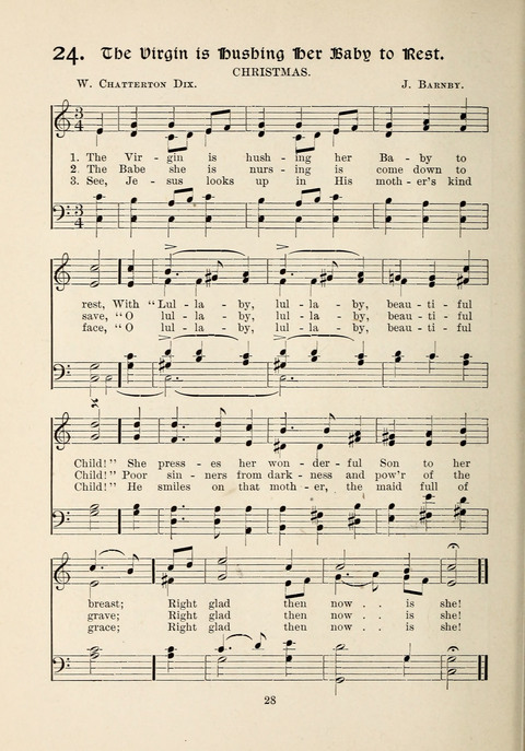 The New Hosanna: A book of Songs and Hymns for The Sunday-school and The Home page 28