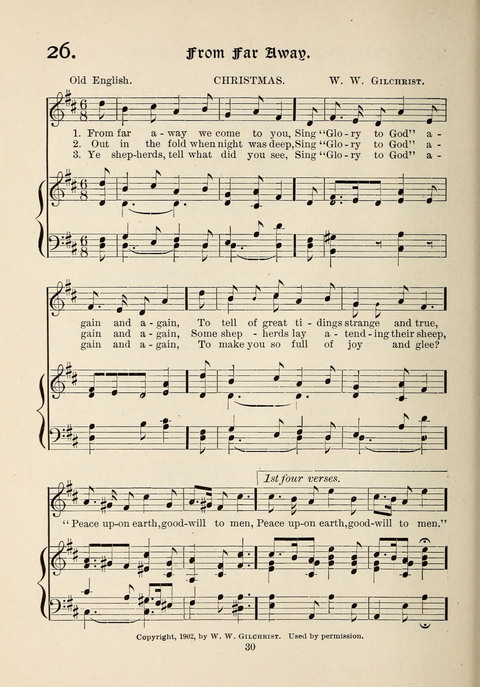 The New Hosanna: A book of Songs and Hymns for The Sunday-school and The Home page 30