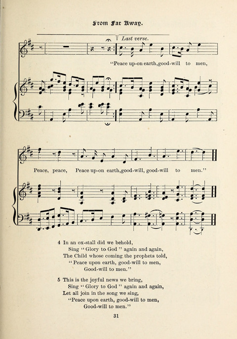 The New Hosanna: A book of Songs and Hymns for The Sunday-school and The Home page 31