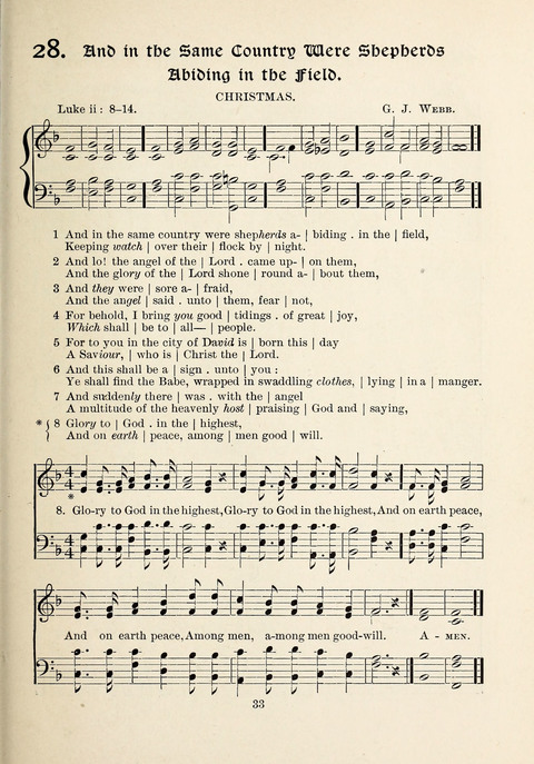 The New Hosanna: A book of Songs and Hymns for The Sunday-school and The Home page 33