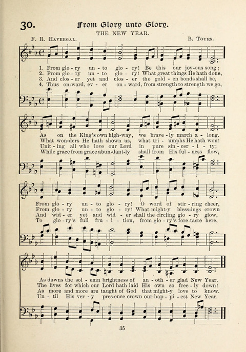 The New Hosanna: A book of Songs and Hymns for The Sunday-school and The Home page 35