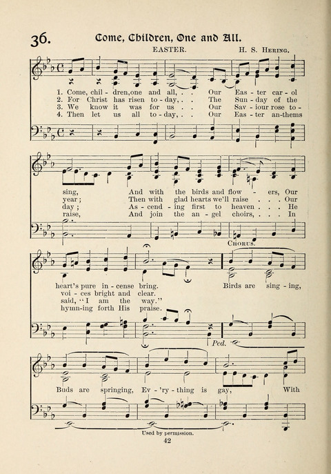 The New Hosanna: A book of Songs and Hymns for The Sunday-school and The Home page 42