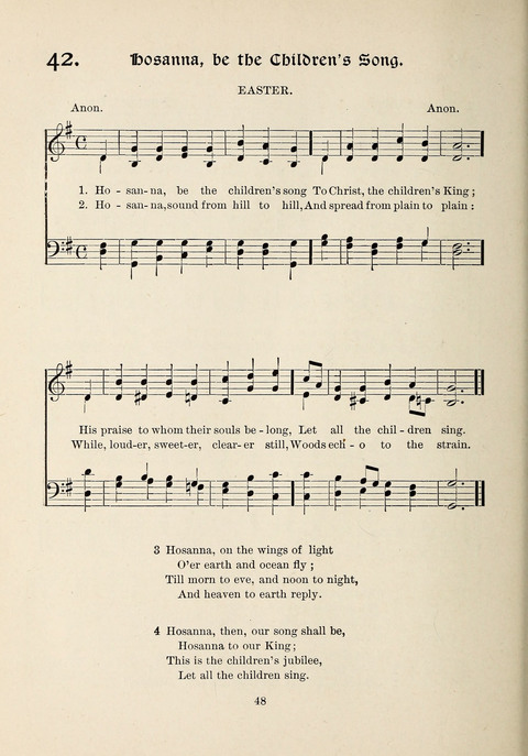 The New Hosanna: A book of Songs and Hymns for The Sunday-school and The Home page 48