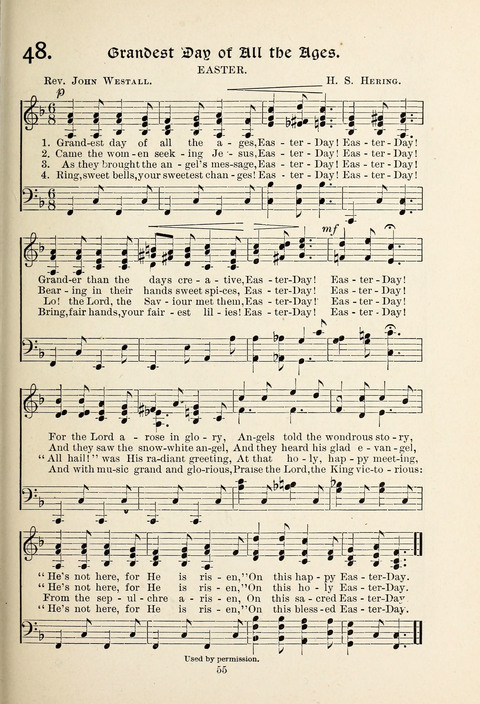 The New Hosanna: A book of Songs and Hymns for The Sunday-school and The Home page 55