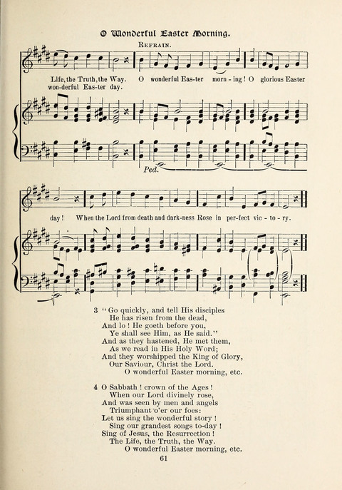The New Hosanna: A book of Songs and Hymns for The Sunday-school and The Home page 61