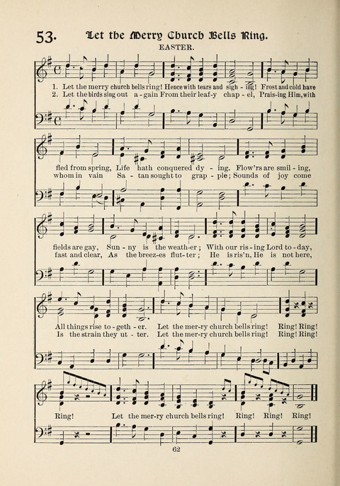 The New Hosanna: A book of Songs and Hymns for The Sunday-school and The Home page 62