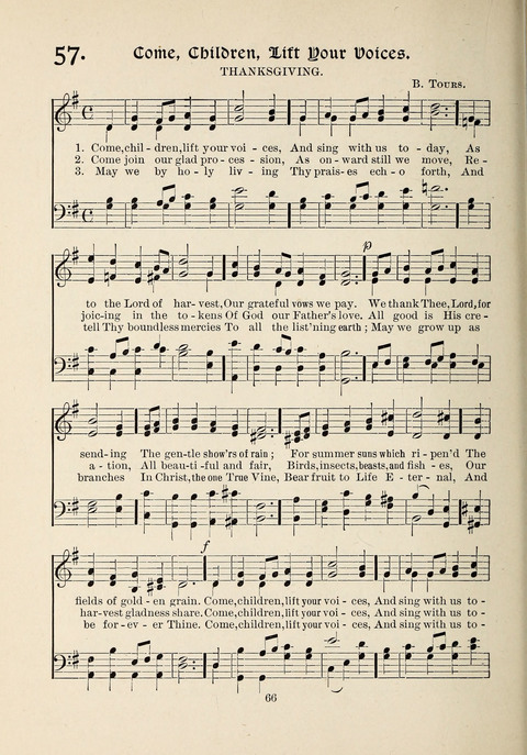 The New Hosanna: A book of Songs and Hymns for The Sunday-school and The Home page 66