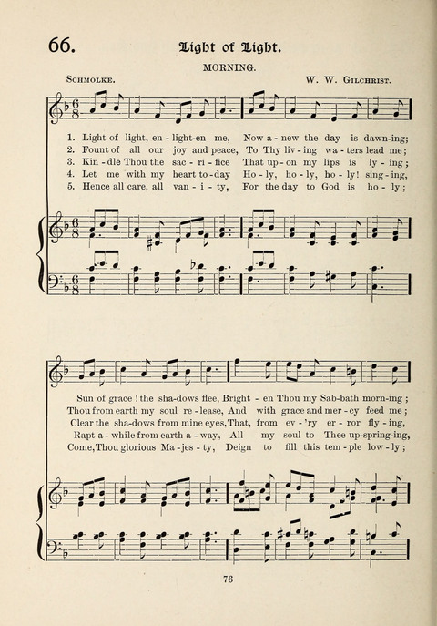The New Hosanna: A book of Songs and Hymns for The Sunday-school and The Home page 76