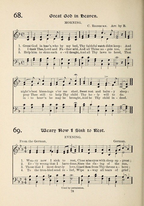 The New Hosanna: A book of Songs and Hymns for The Sunday-school and The Home page 78