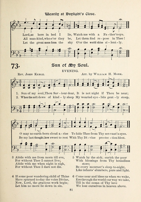 The New Hosanna: A book of Songs and Hymns for The Sunday-school and The Home page 81