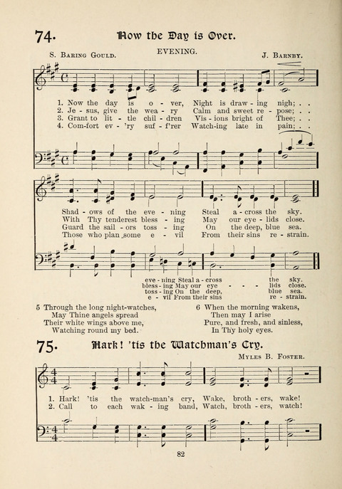The New Hosanna: A book of Songs and Hymns for The Sunday-school and The Home page 82