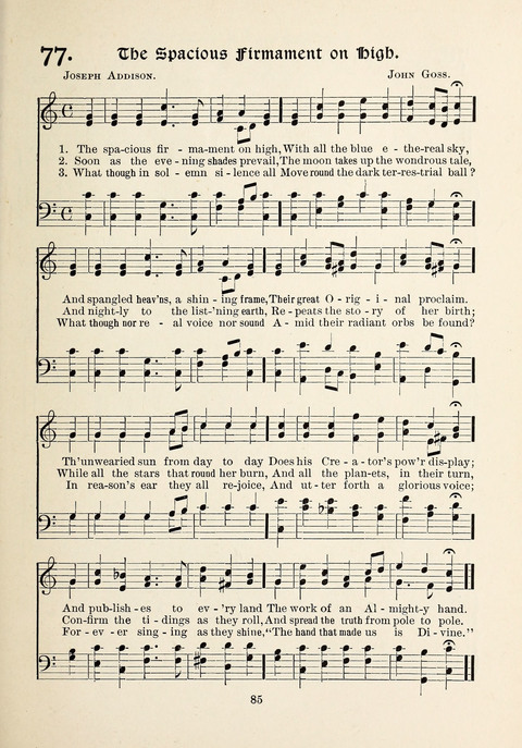 The New Hosanna: A book of Songs and Hymns for The Sunday-school and The Home page 85
