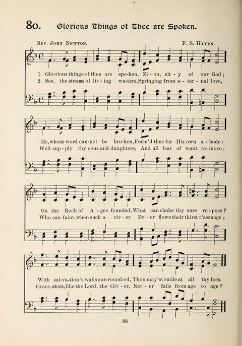 The New Hosanna: A book of Songs and Hymns for The Sunday-school and The Home page 88