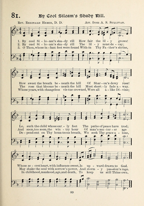 The New Hosanna: A book of Songs and Hymns for The Sunday-school and The Home page 89