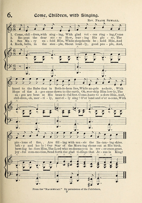 The New Hosanna: A book of Songs and Hymns for The Sunday-school and The Home page 9