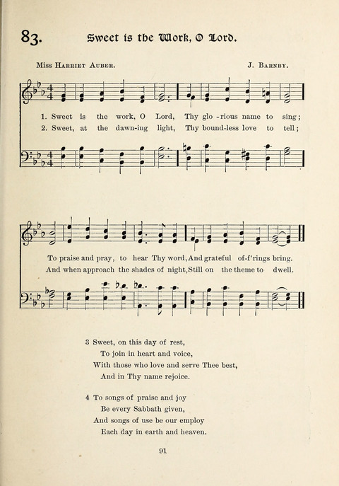 The New Hosanna: A book of Songs and Hymns for The Sunday-school and The Home page 91