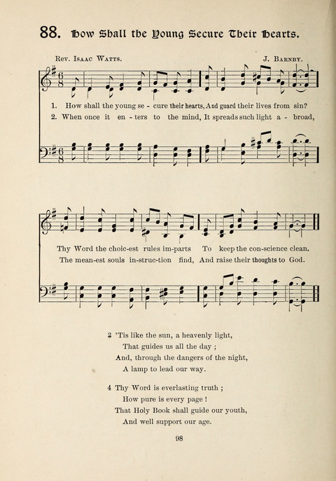 The New Hosanna: A book of Songs and Hymns for The Sunday-school and The Home page 98